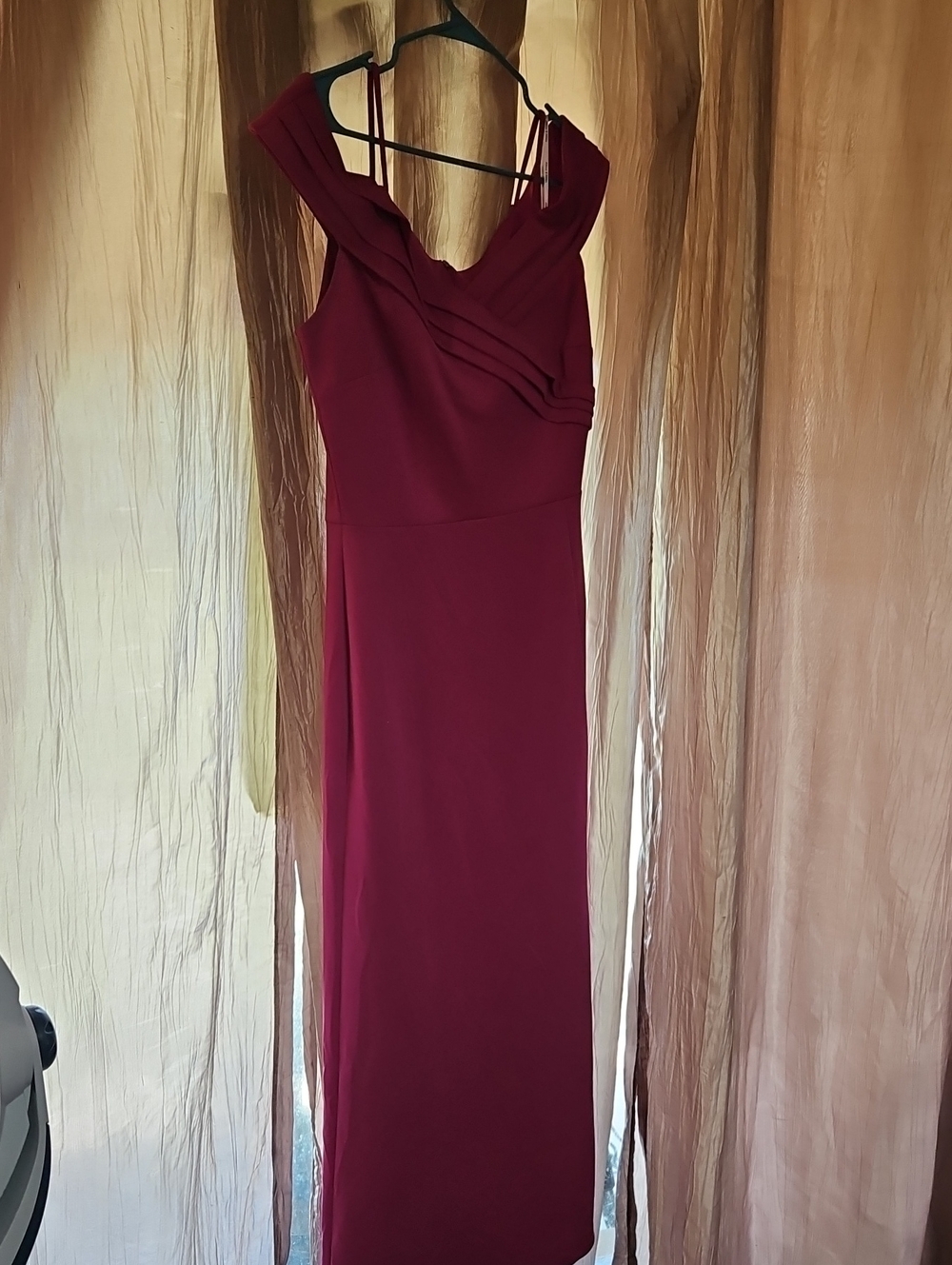 Alexis Fuchsia Pleated Off-Shoulder Dress - Picture 2 of 5
